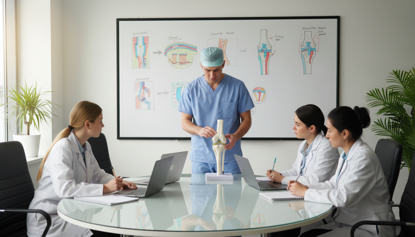 Orthopedic surgery resident leading a teaching session with medical students Orthopedic surgery resident leading a teaching session with medical students - orthopedic surgery residency for CV Building i