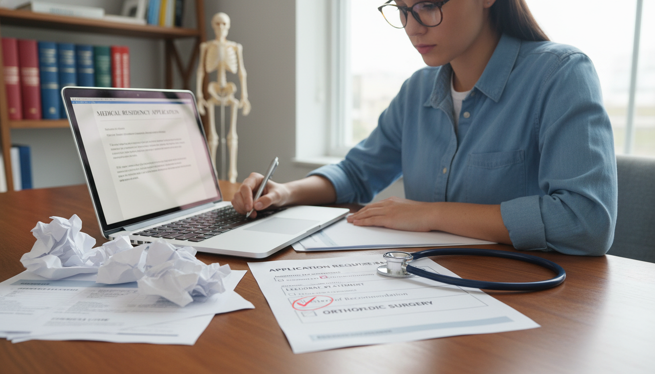Orthopedic surgery residency applicant preparing application documents Orthopedic surgery residency applicant preparing application documents - orthopedic surgery residency for Letters of Recommen