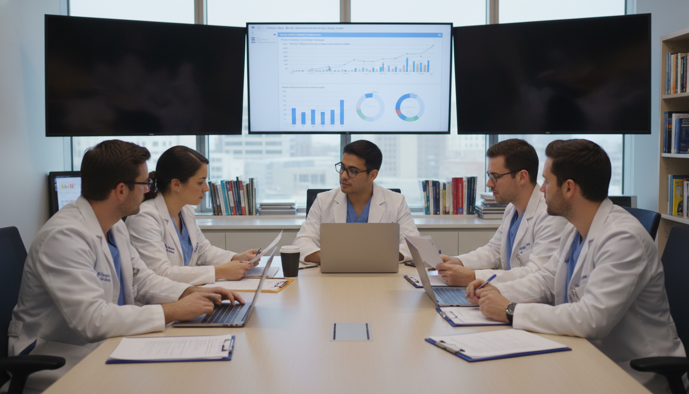 Orthopedic residents collaborating on research data analysis Orthopedic residents collaborating on research data analysis - orthopedic surgery residency for Research During Residency in