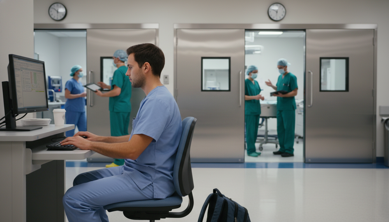 Orthopedic surgery resident quickly documenting notes between surgeries Orthopedic surgery resident quickly documenting notes between surgeries - orthopedic surgery residency for Managing Residency