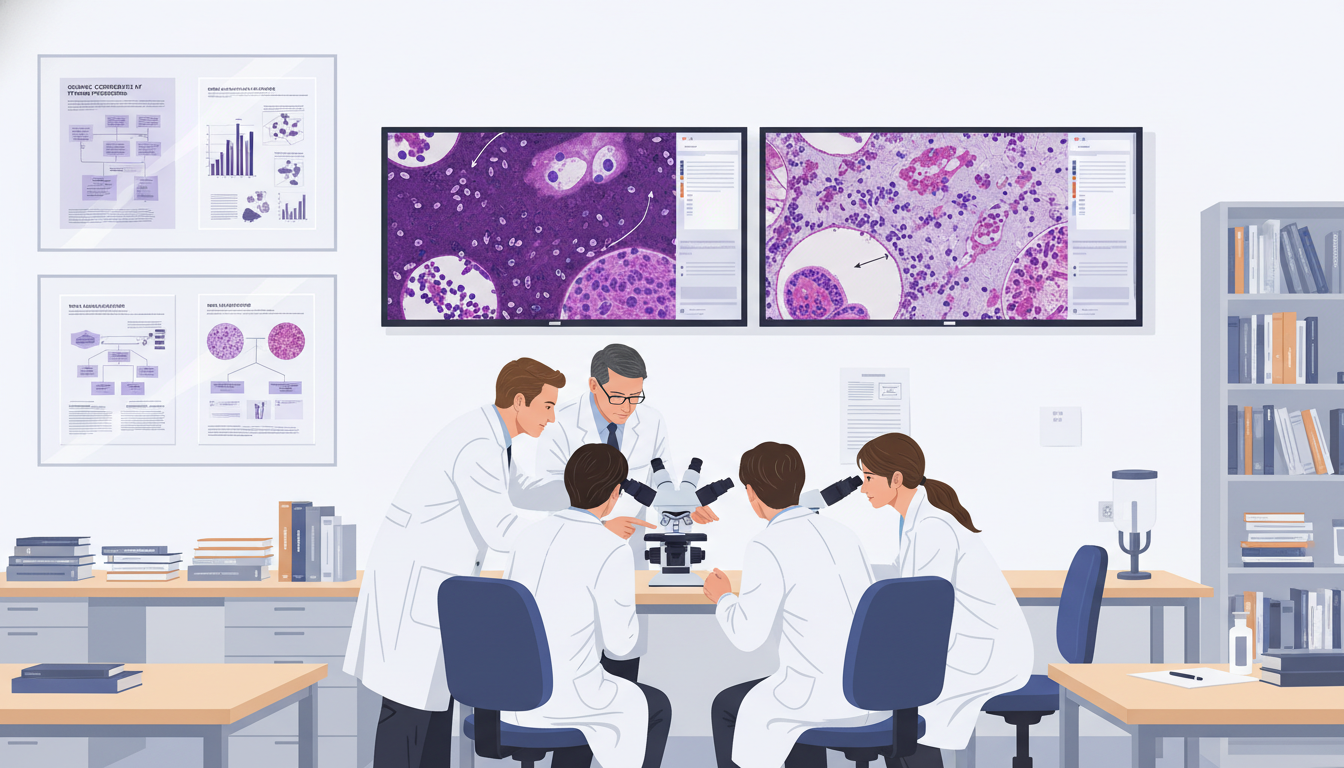 Pathologists collaborating in an academic center Pathologists collaborating in an academic center - pathology residency for Academic vs Private Practice in Pathology: A Compr