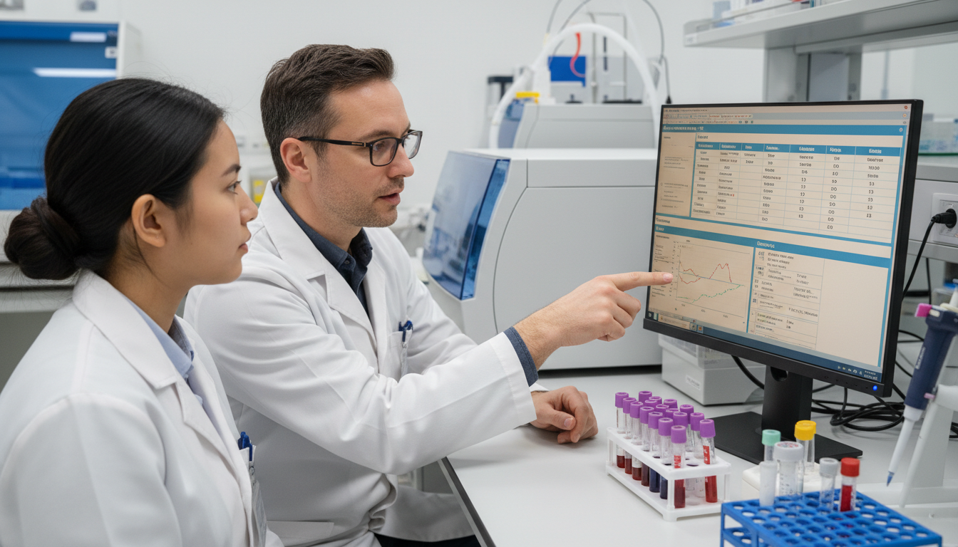 Pathology student learning in clinical pathology laboratory Pathology student learning in clinical pathology laboratory - pathology residency for Excelling in Clinical Rotations in Path
