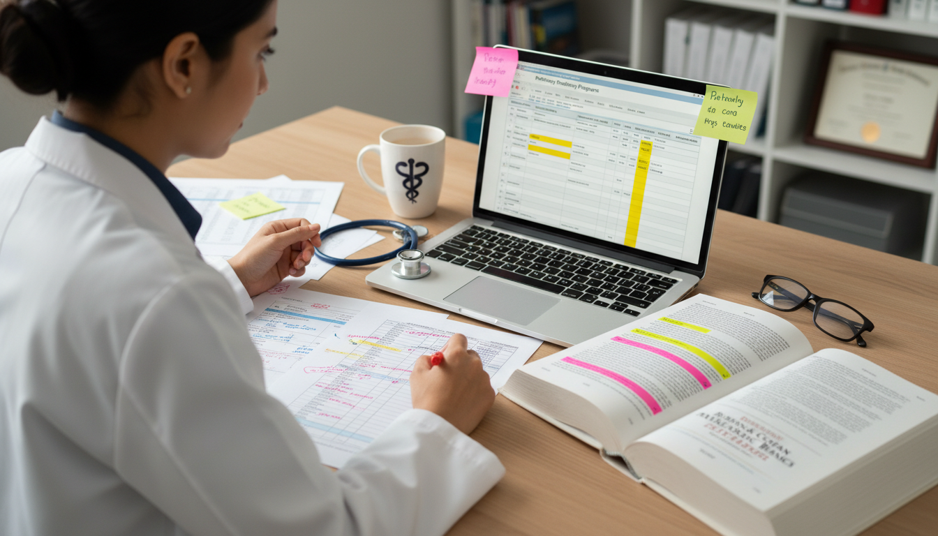 Pathology residency applicant reviewing SOAP programs list - pathology residency for SOAP Preparation in Pathology: A Compreh