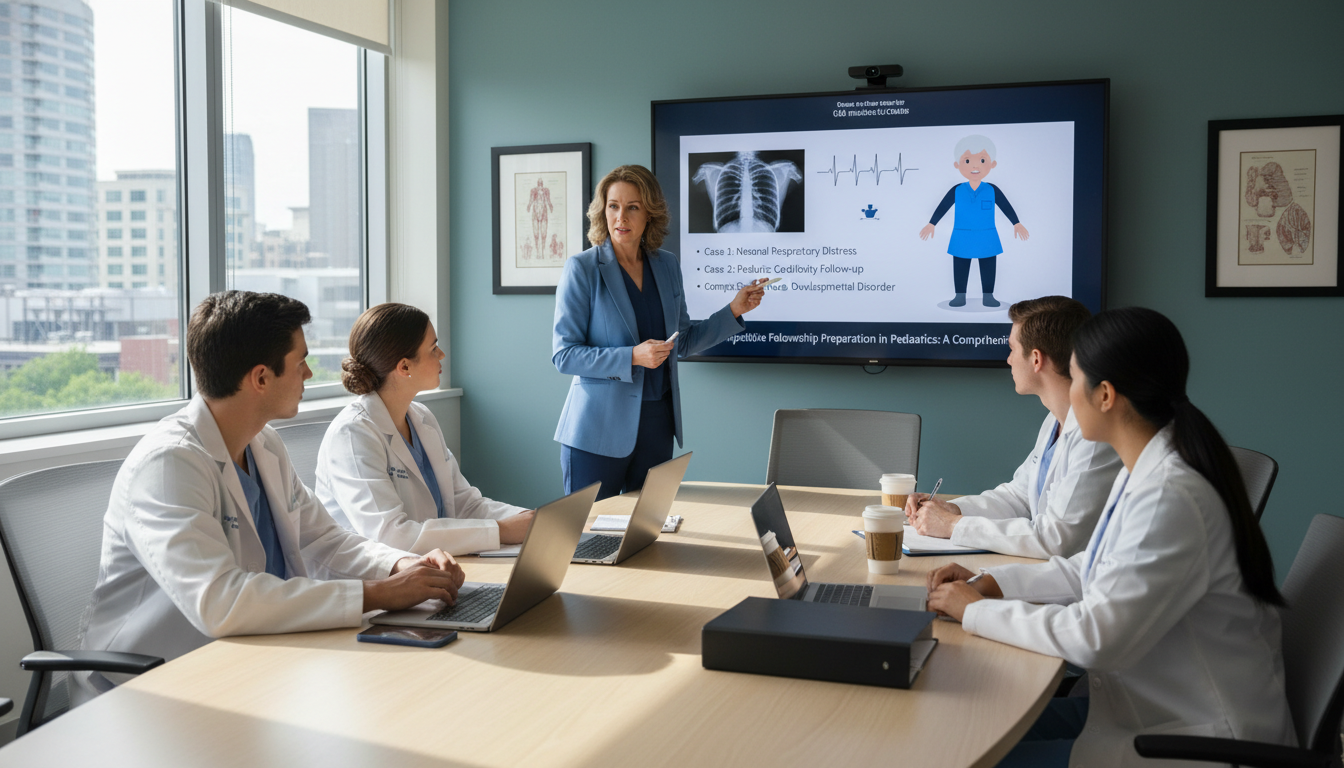 Pediatrics residents in a subspecialty teaching conference - pediatrics residency for Competitive Fellowship Preparation in P