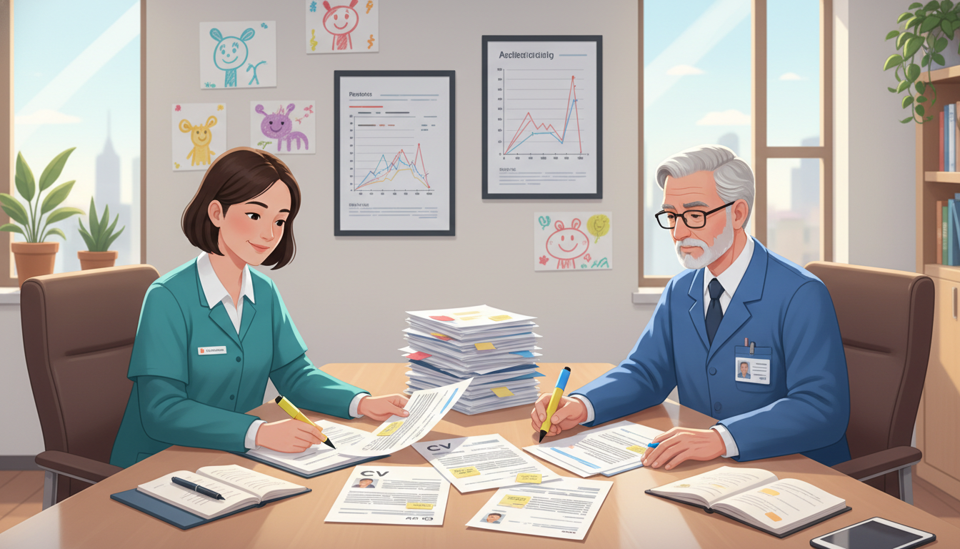 Pediatrics resident organizing sections of a CV with mentor - pediatrics residency for CV Building in Pediatrics: A Comprehen