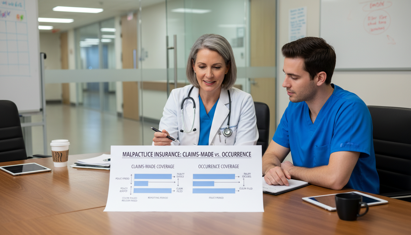Pediatrician explaining malpractice concepts to resident Pediatrician explaining malpractice concepts to resident - pediatrics residency for Malpractice Insurance Guide in Pediatrics