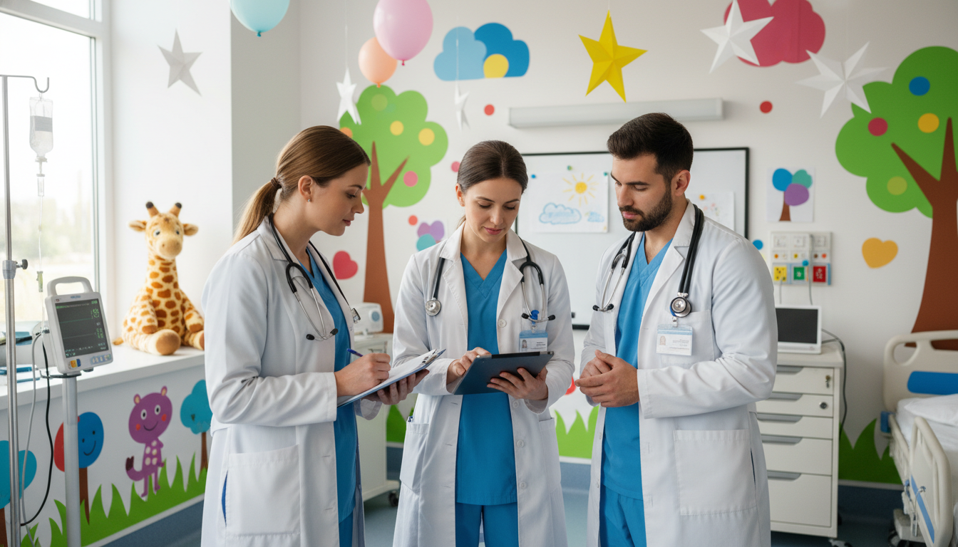 Pediatrics residents on the hospital ward demonstrating teamwork - pediatrics residency for SOAP Preparation in Pediatrics: A