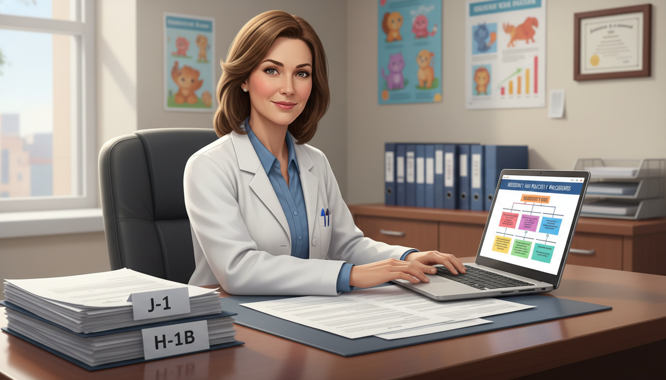 Pediatrics residency program director reviewing IMG visa support policies - pediatrics residency for Visa Navigation for Resi