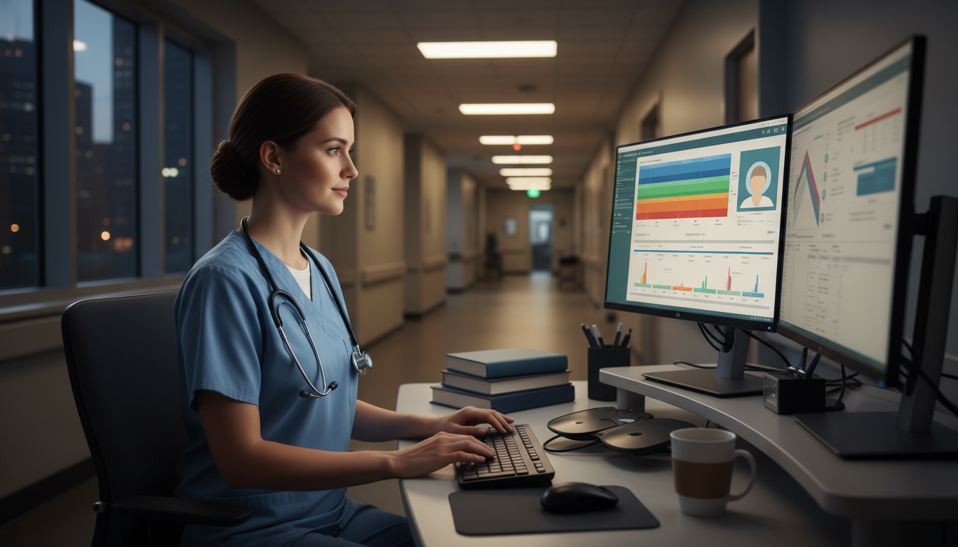 Pediatrics resident reviewing patient charts during an evening shift Pediatrics resident reviewing patient charts during an evening shift - pediatrics residency for Managing Residency Work Hours