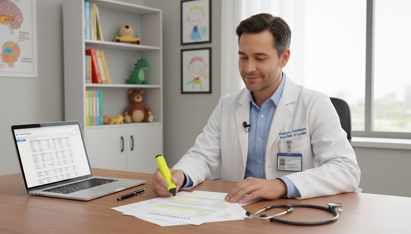 Pediatrics-psychiatry physician reviewing contract terms Pediatrics-psychiatry physician reviewing contract terms - peds psych residency for Physician Contract Negotiation in Pediatr