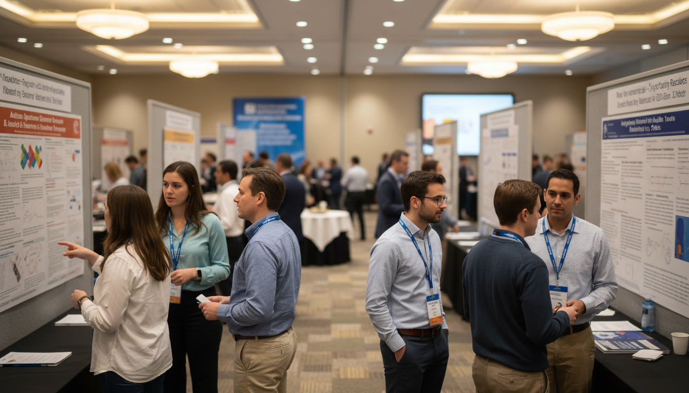 Residents Networking at Medical Conference Poster Session - peds psych residency for Networking in Medicine in Pediatrics-Psy
