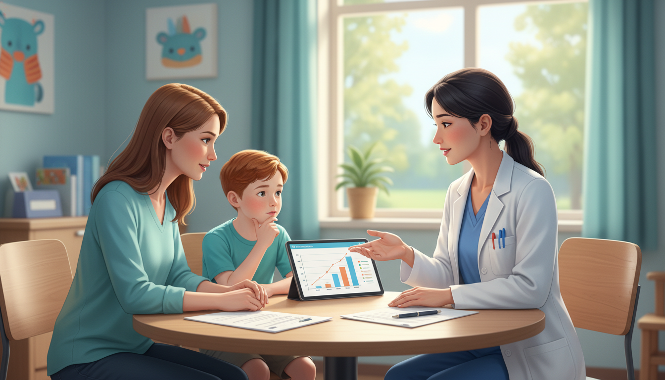 Pediatrics-psychiatry physician counseling a family about treatment plan Pediatrics-psychiatry physician counseling a family about treatment plan - peds psych residency for Physician Salary by Speci
