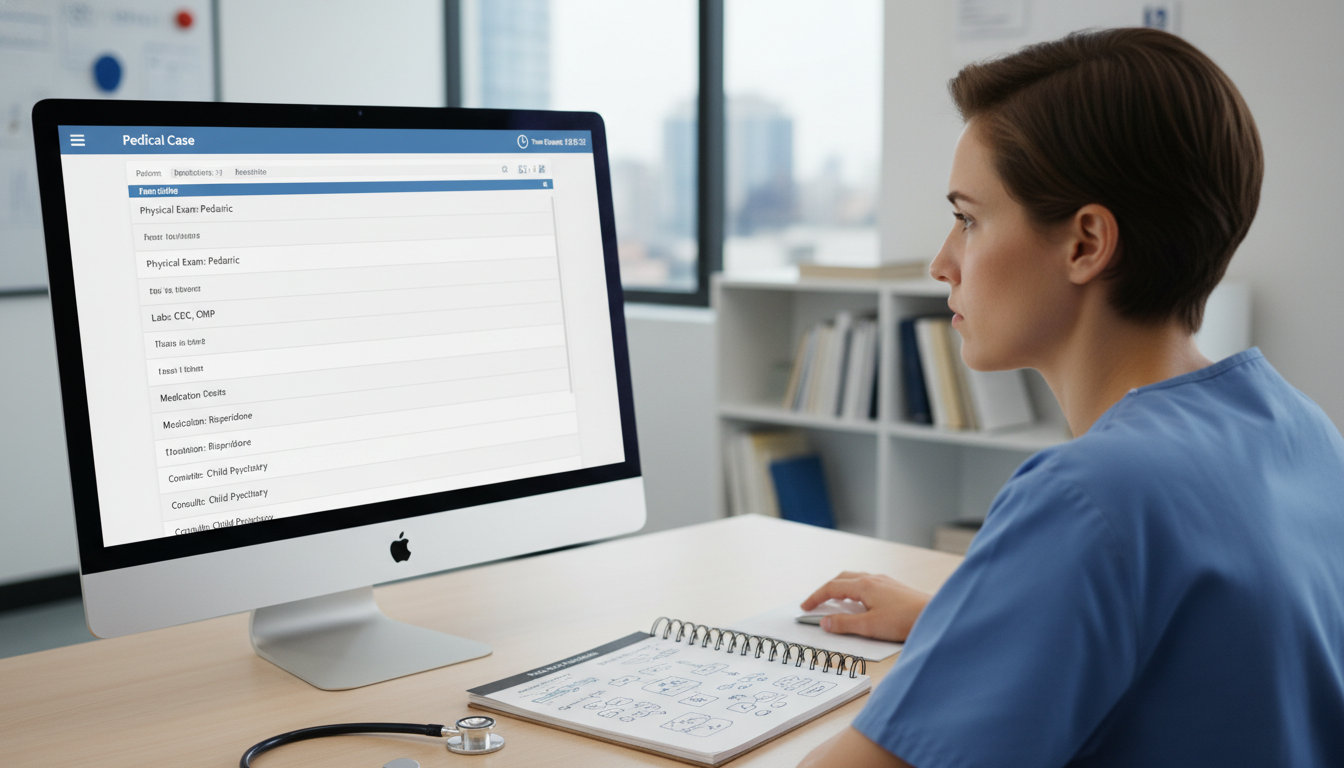 Resident practicing USMLE Step 3 CCS cases Resident practicing USMLE Step 3 CCS cases - peds psych residency for USMLE Step 3 Preparation in Pediatrics-Psychiatry: A Co