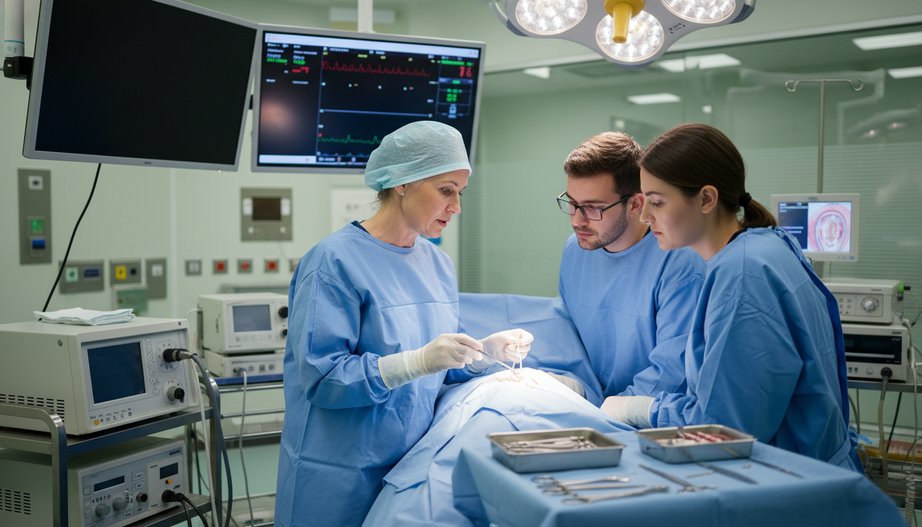 Academic Plastic Surgeon Teaching Residents in the OR Academic Plastic Surgeon Teaching Residents in the OR - plastic surgery residency for Academic vs Private Practice in Plastic