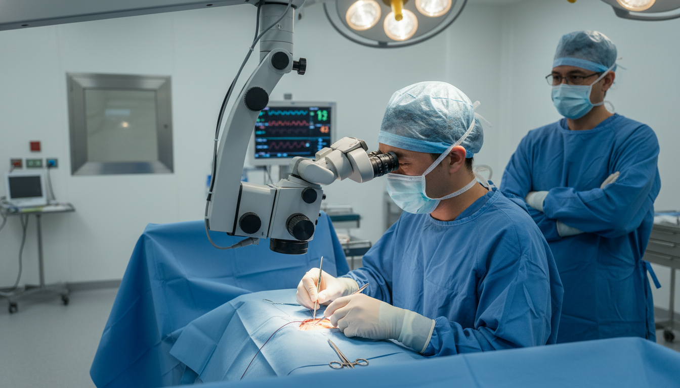 Plastic surgery resident performing microsurgery under attending supervision Plastic surgery resident performing microsurgery under attending supervision - plastic surgery residency for Case Volume Eval