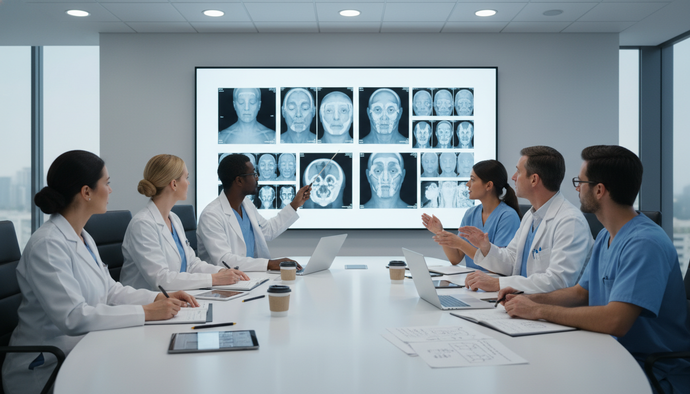 Plastic surgery team in conference reviewing operative cases and outcomes Plastic surgery team in conference reviewing operative cases and outcomes - plastic surgery residency for Operative Experienc