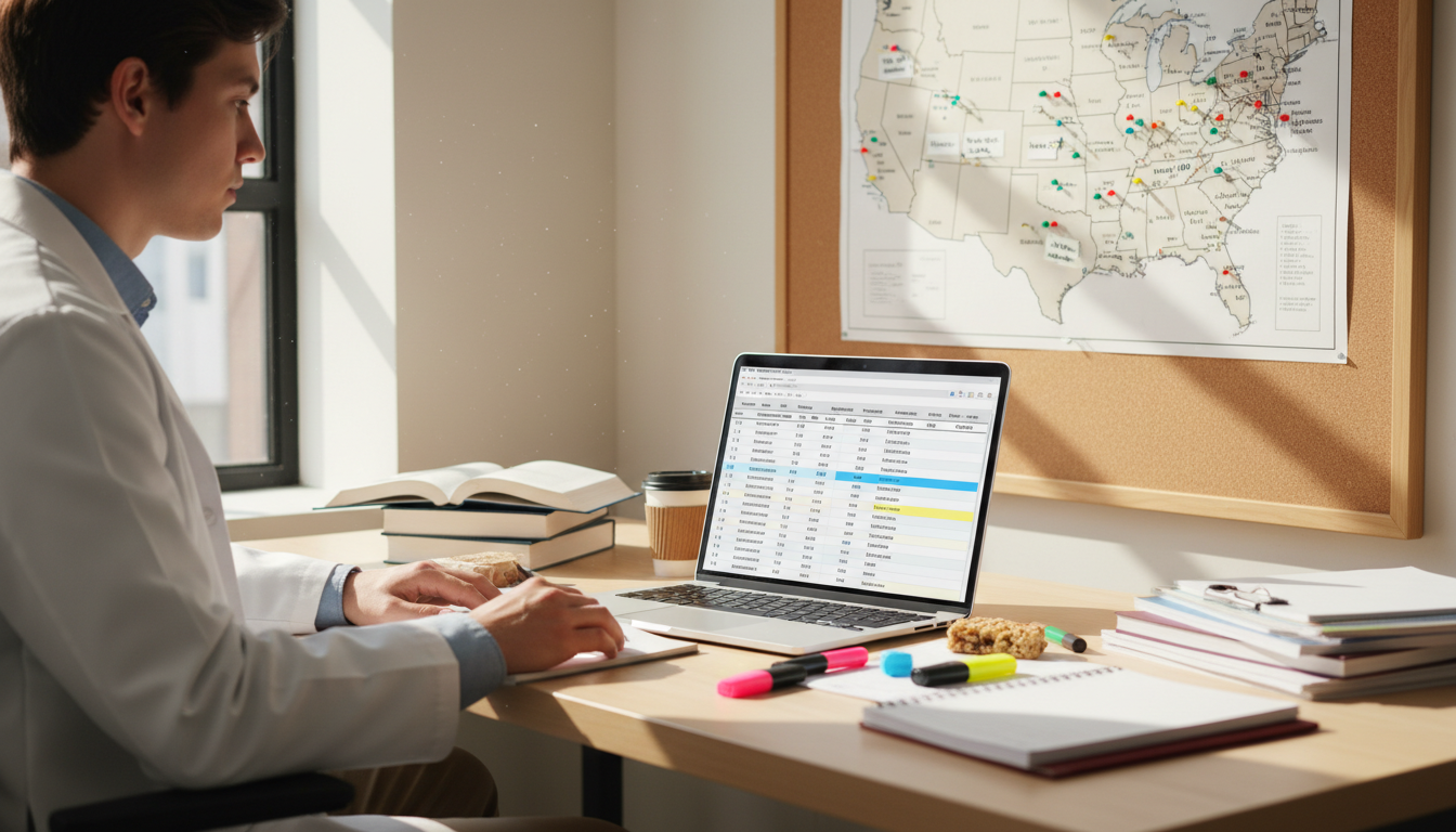 Medical student planning a plastic surgery residency application strategy - plastic surgery residency for Program Selection S