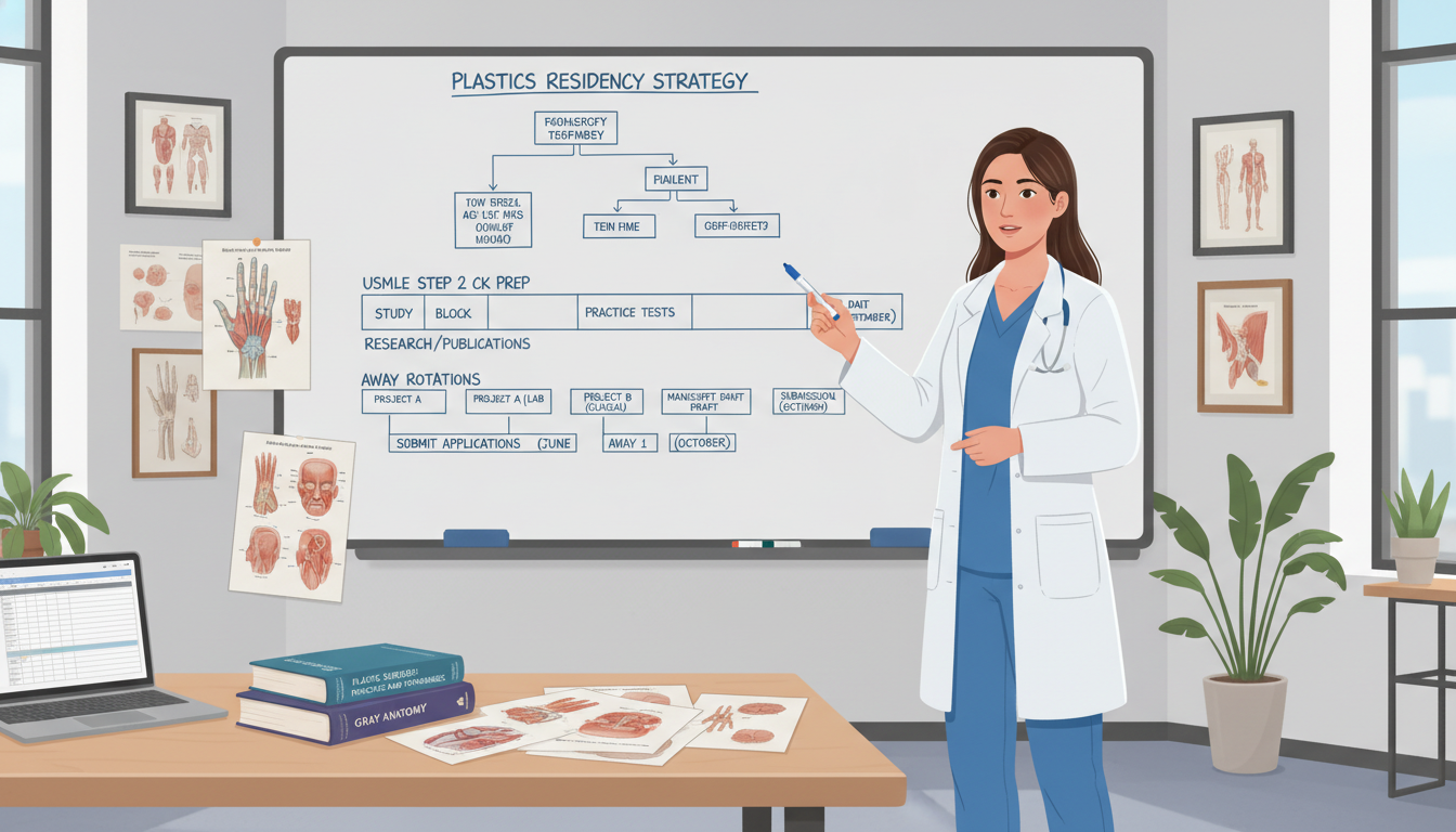 Medical student planning plastic surgery residency application timeline - plastic surgery residency for Step Score Strategy i