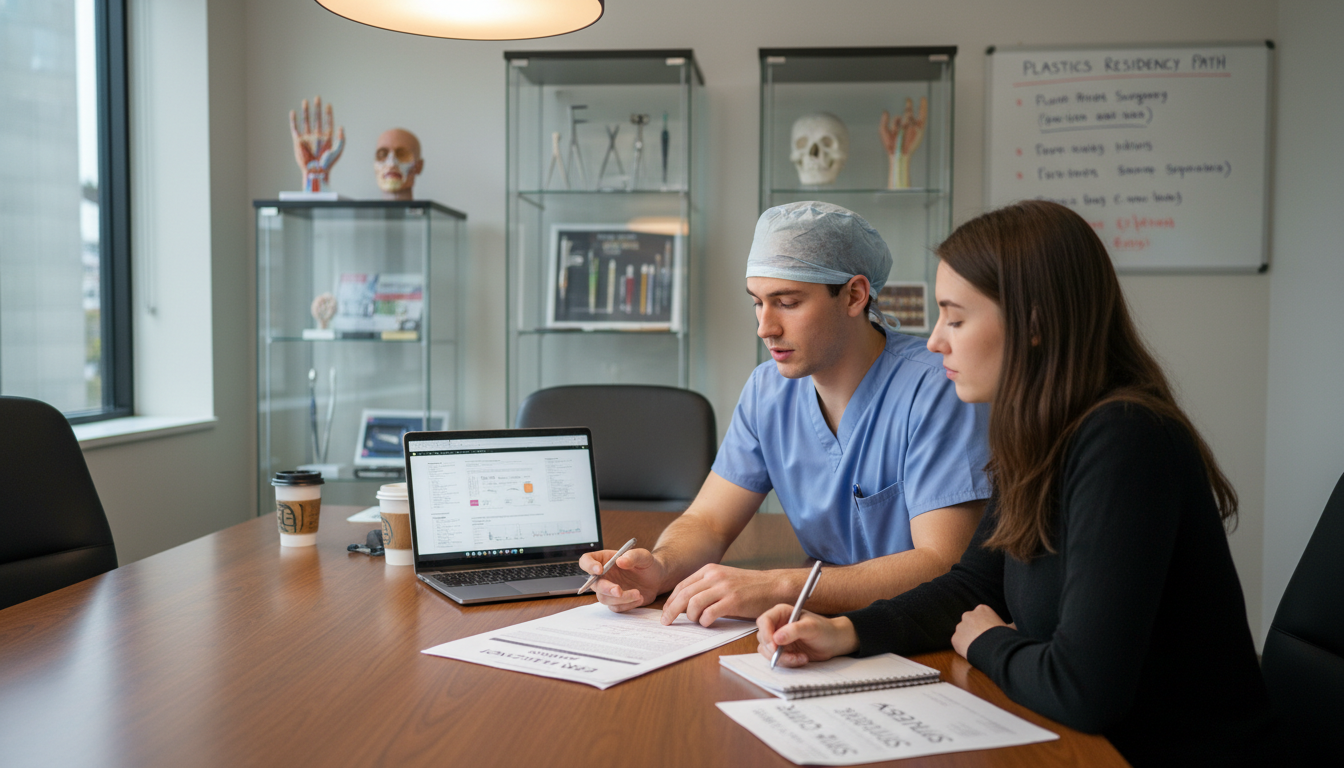 Plastic surgery resident mentoring medical student on residency applications - plastic surgery residency for Step Score Strat