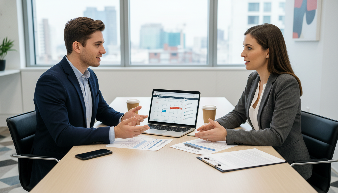 Physician meeting with recruiter to discuss attending job opportunities - preliminary medicine year for Job Search Timing in