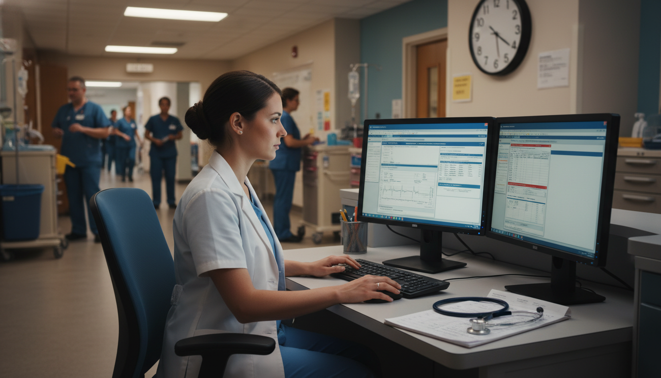 Preliminary medicine resident reviewing patient charts and managing time during a ward shift Preliminary medicine resident reviewing patient charts and managing time during a ward shift - preliminary medicine year for