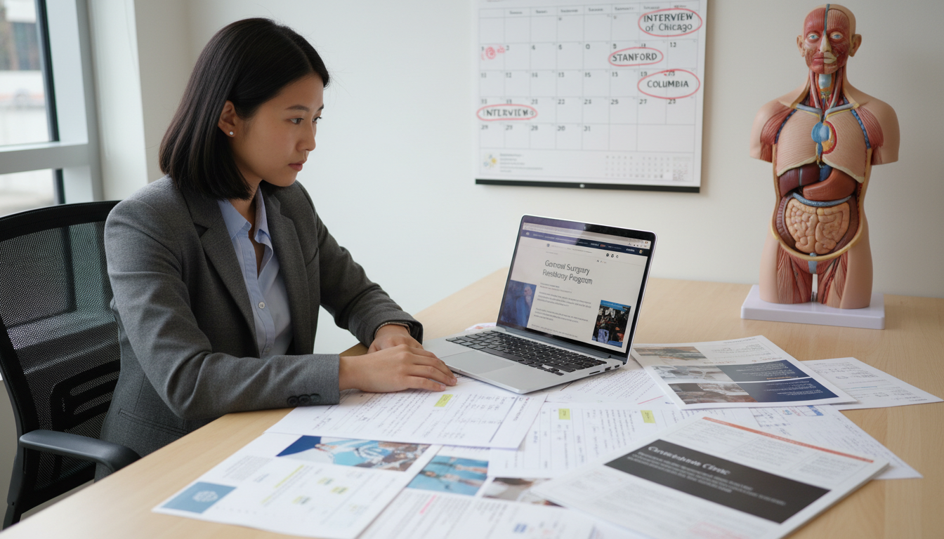 Medical student researching surgical residency programs - preliminary surgery year for Pre-Interview Preparation in Prelimina