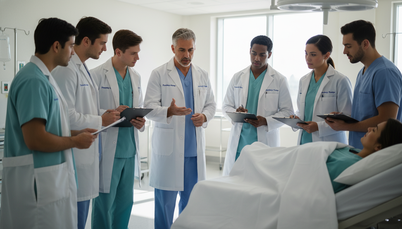 Preliminary Surgery Residents During Teaching Rounds - preliminary surgery year for Questions to Ask Programs in Preliminary