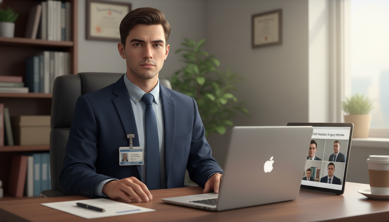 Surgical resident participating in SOAP interview - preliminary surgery year for SOAP Preparation in Preliminary Surgery: A C