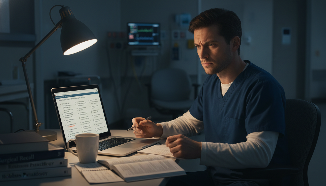 Resident studying with USMLE question bank - preliminary surgery year for USMLE Step 1 Preparation in Preliminary Surgery: A