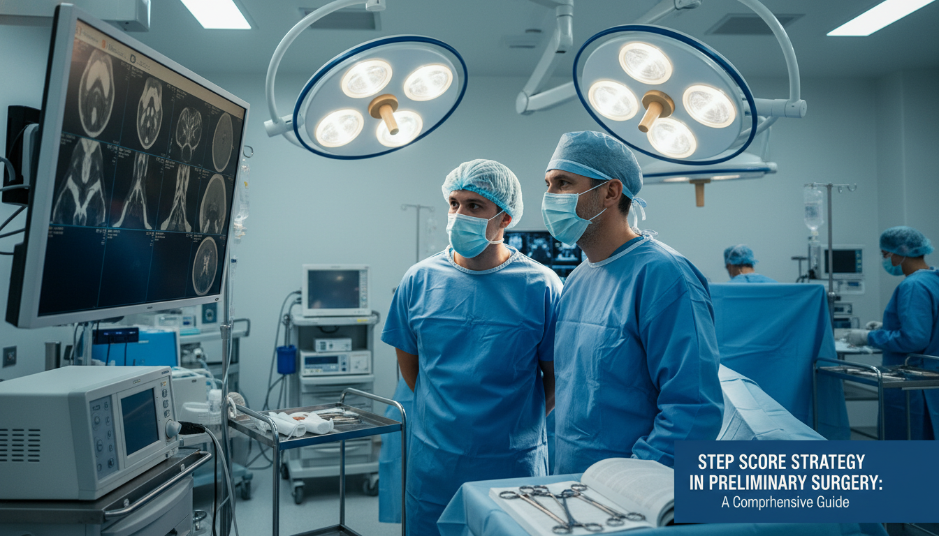 Preliminary surgery intern working with attending in operating room - preliminary surgery year for Step Score Strategy in Pre