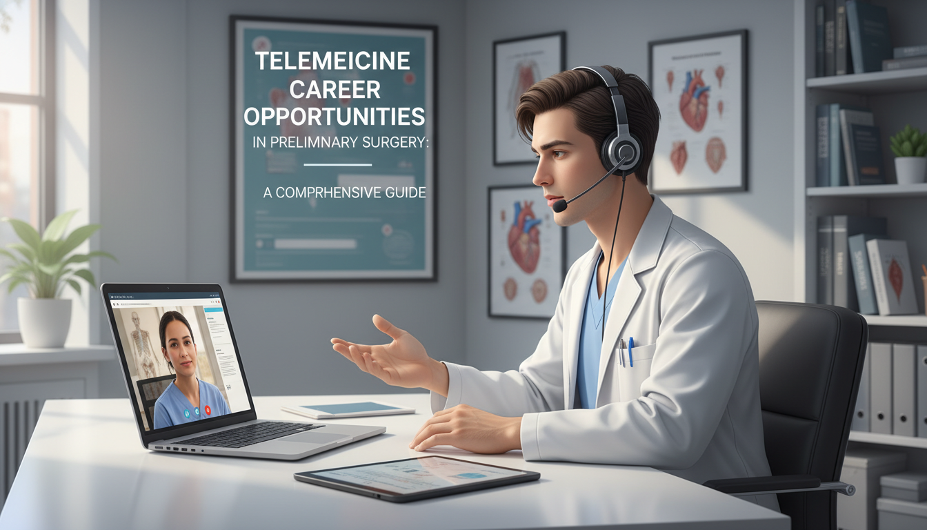 Surgical resident providing telehealth consultation Surgical resident providing telehealth consultation - preliminary surgery year for Telemedicine Career Opportunities in Preli