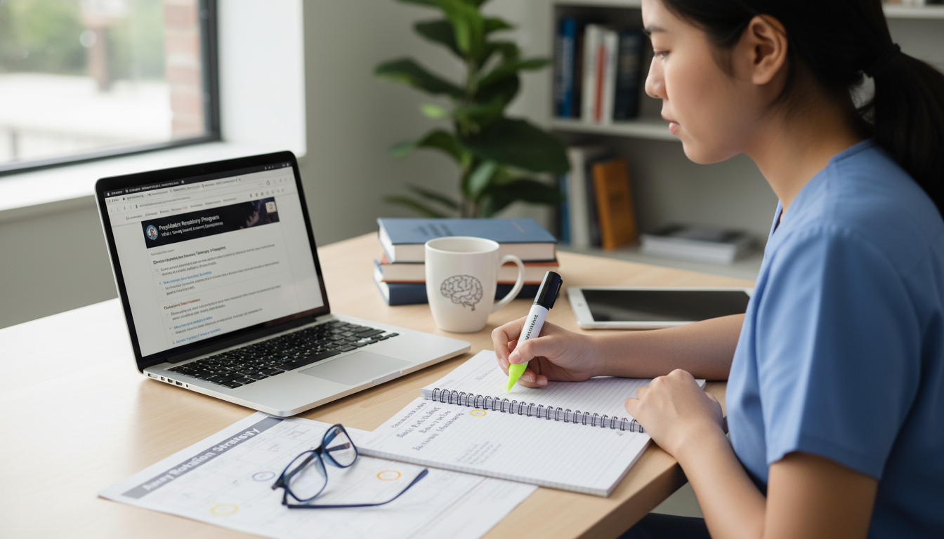Medical student researching psychiatry residency away rotations on a laptop Medical student researching psychiatry residency away rotations on a laptop - psychiatry residency for Away Rotation Strategy