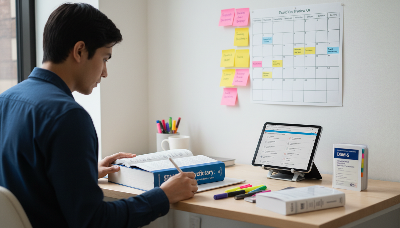 Psychiatry resident using textbooks and digital resources Psychiatry resident using textbooks and digital resources - psychiatry residency for Board Exam Study Resources in Psychiatry