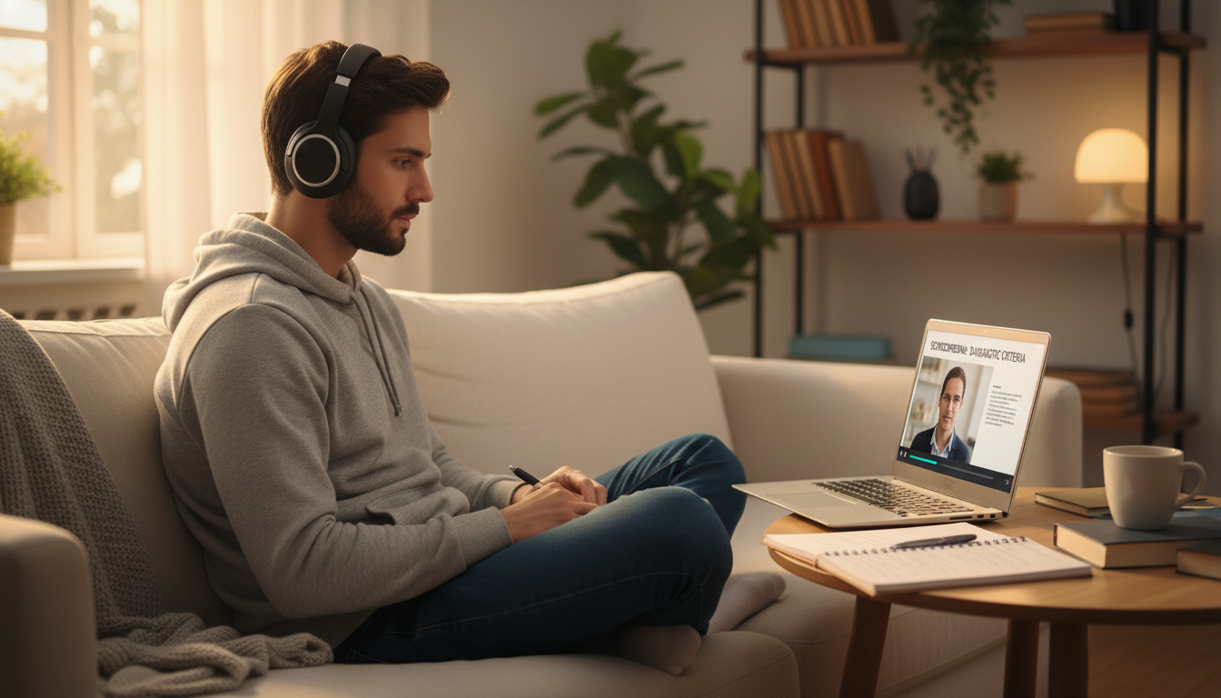 Psychiatry resident watching an online board review lecture Psychiatry resident watching an online board review lecture - psychiatry residency for Board Exam Study Resources in Psychiat