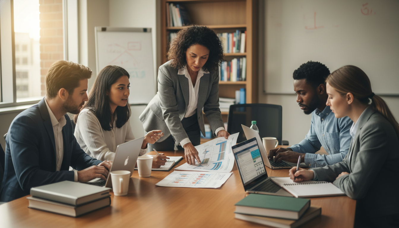 Psychiatry residents collaborating during supervision Psychiatry residents collaborating during supervision - psychiatry residency for Residency Burnout Prevention in Psychiatry: