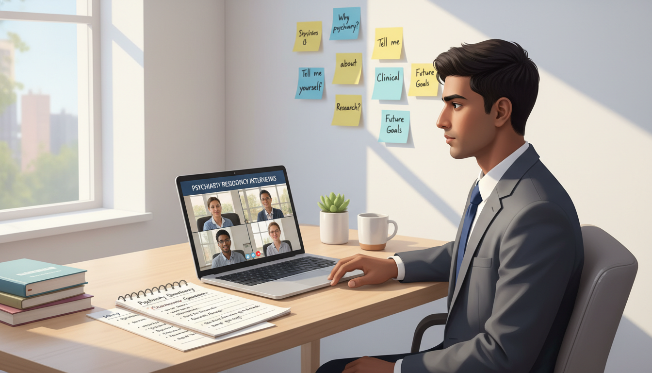 Medical student preparing for a psychiatry residency interview Medical student preparing for a psychiatry residency interview - psychiatry residency for Common Interview Questions in Psych