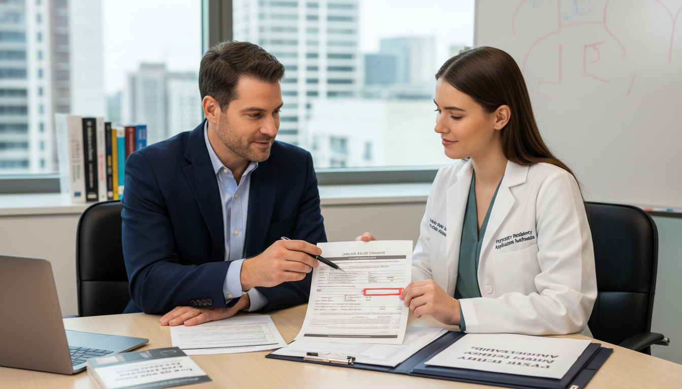 Medical student discussing USMLE performance with psychiatry attending mentor - psychiatry residency for Low Step Score Strat