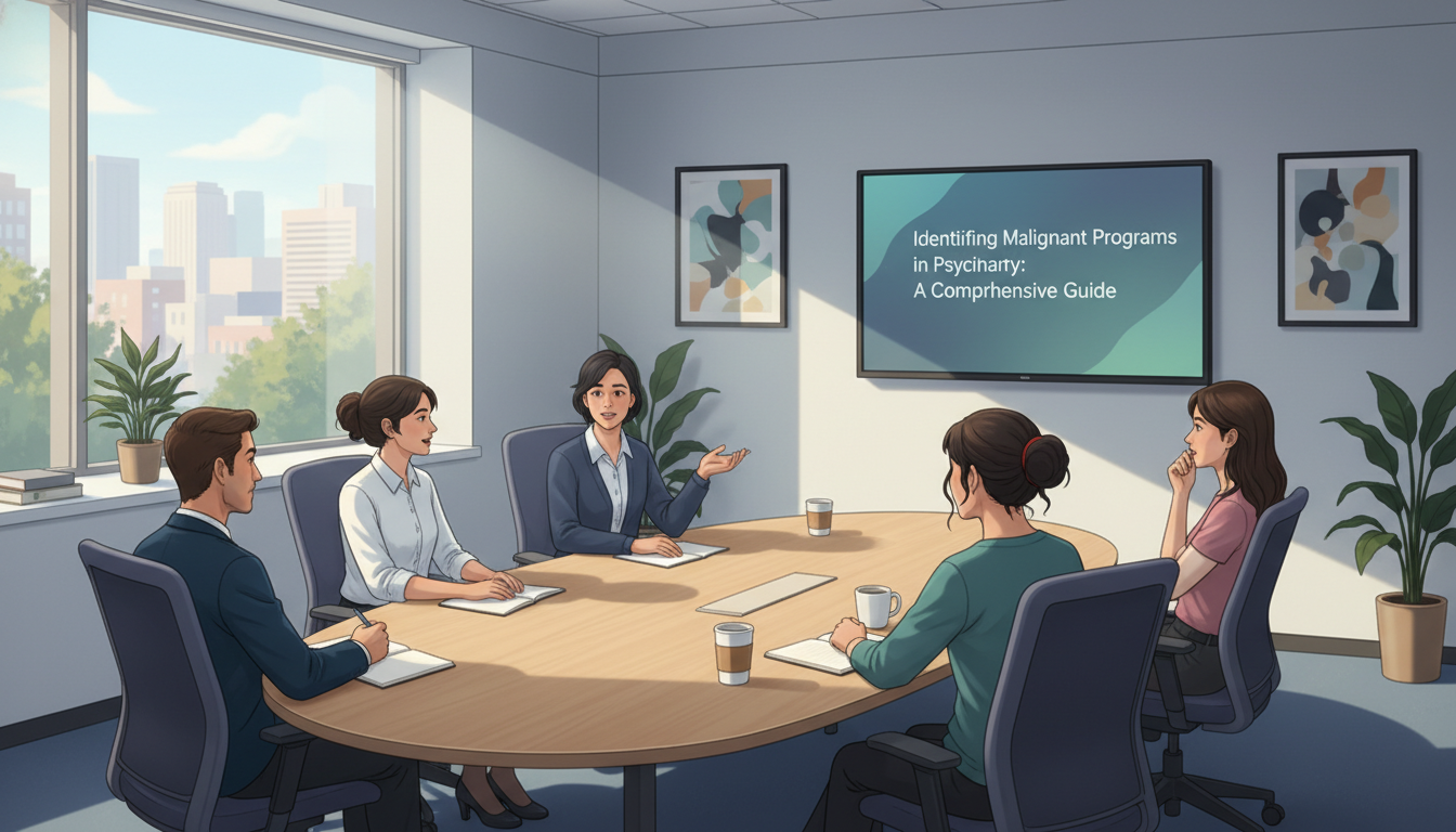 Group of psychiatry residents candidly answering questions from applicants Group of psychiatry residents candidly answering questions from applicants - psychiatry residency for Identifying Malignant P