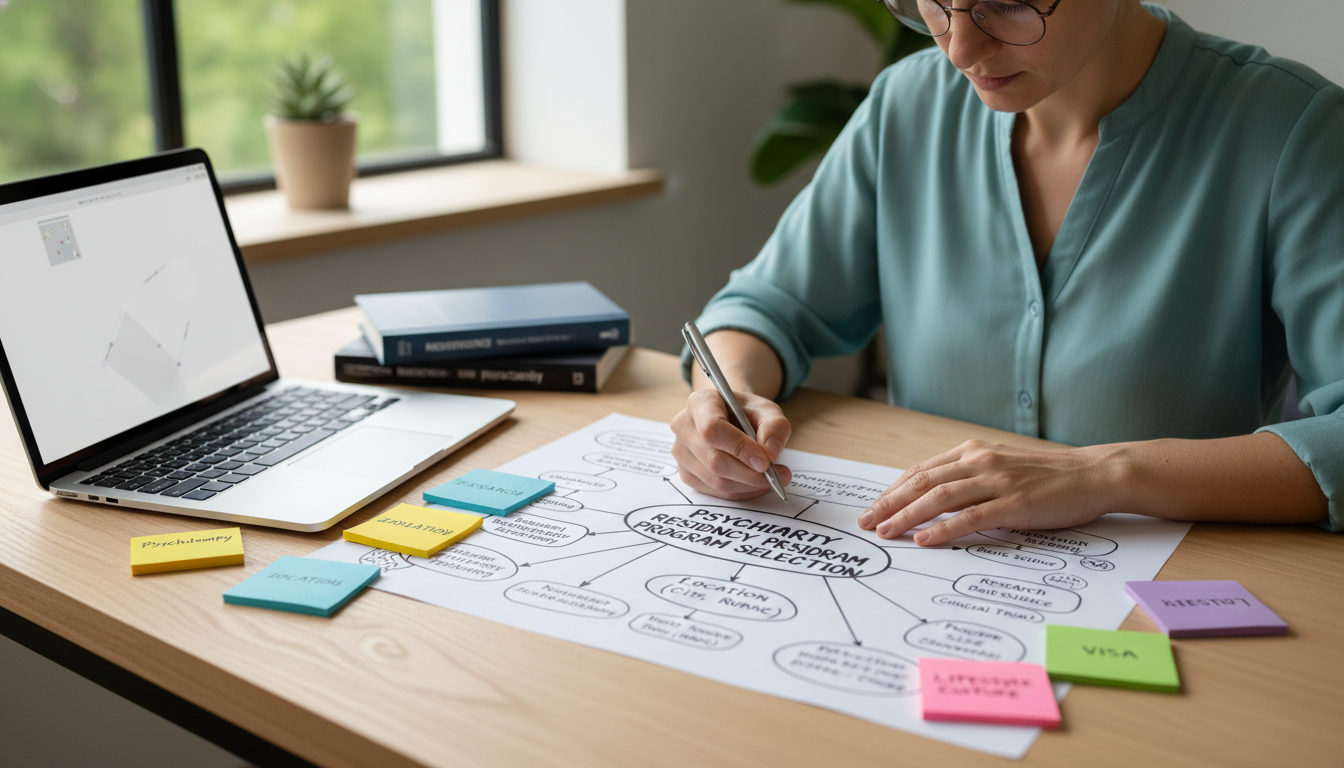 Medical student mapping out psychiatry residency priorities - psychiatry residency for Program Selection Strategy in Psychiat