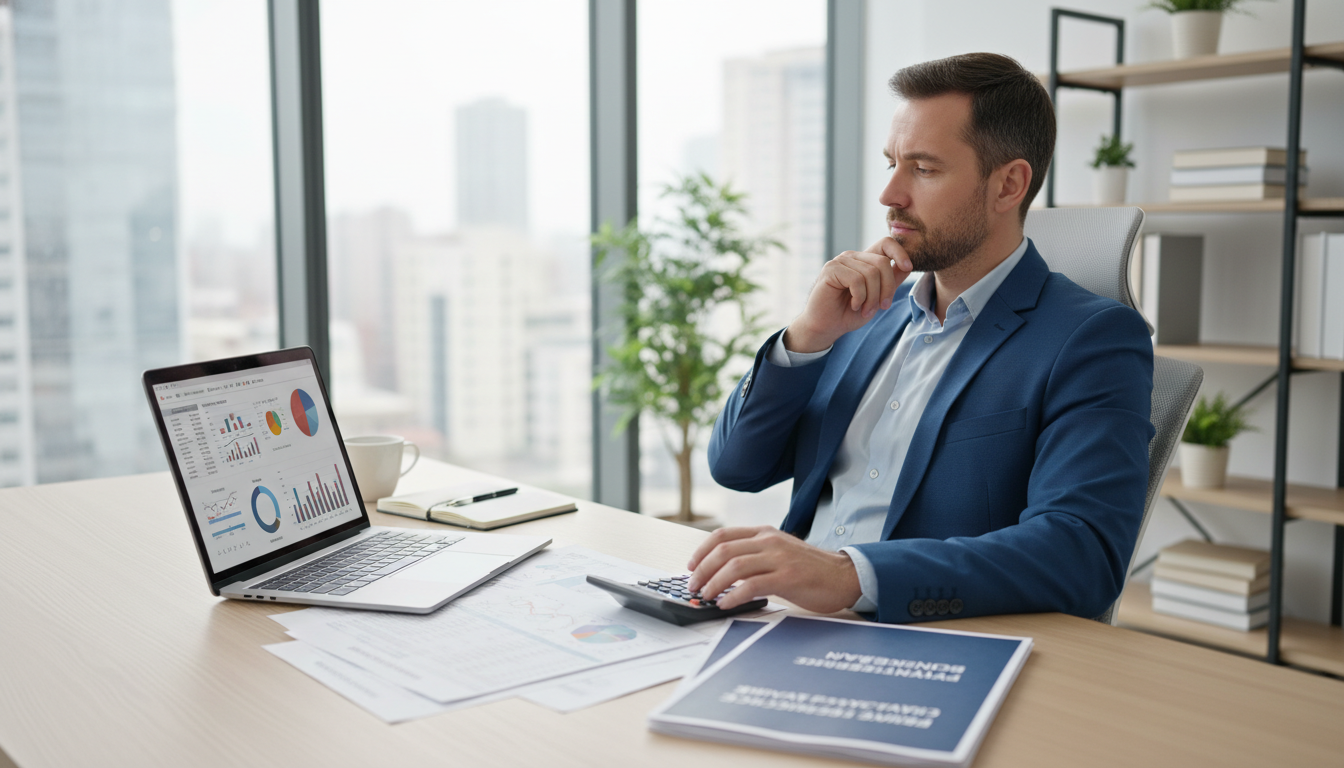 Psychiatrist reviewing financial plans for private practice Psychiatrist reviewing financial plans for private practice - psychiatry residency for Starting a Private Practice in Psychia