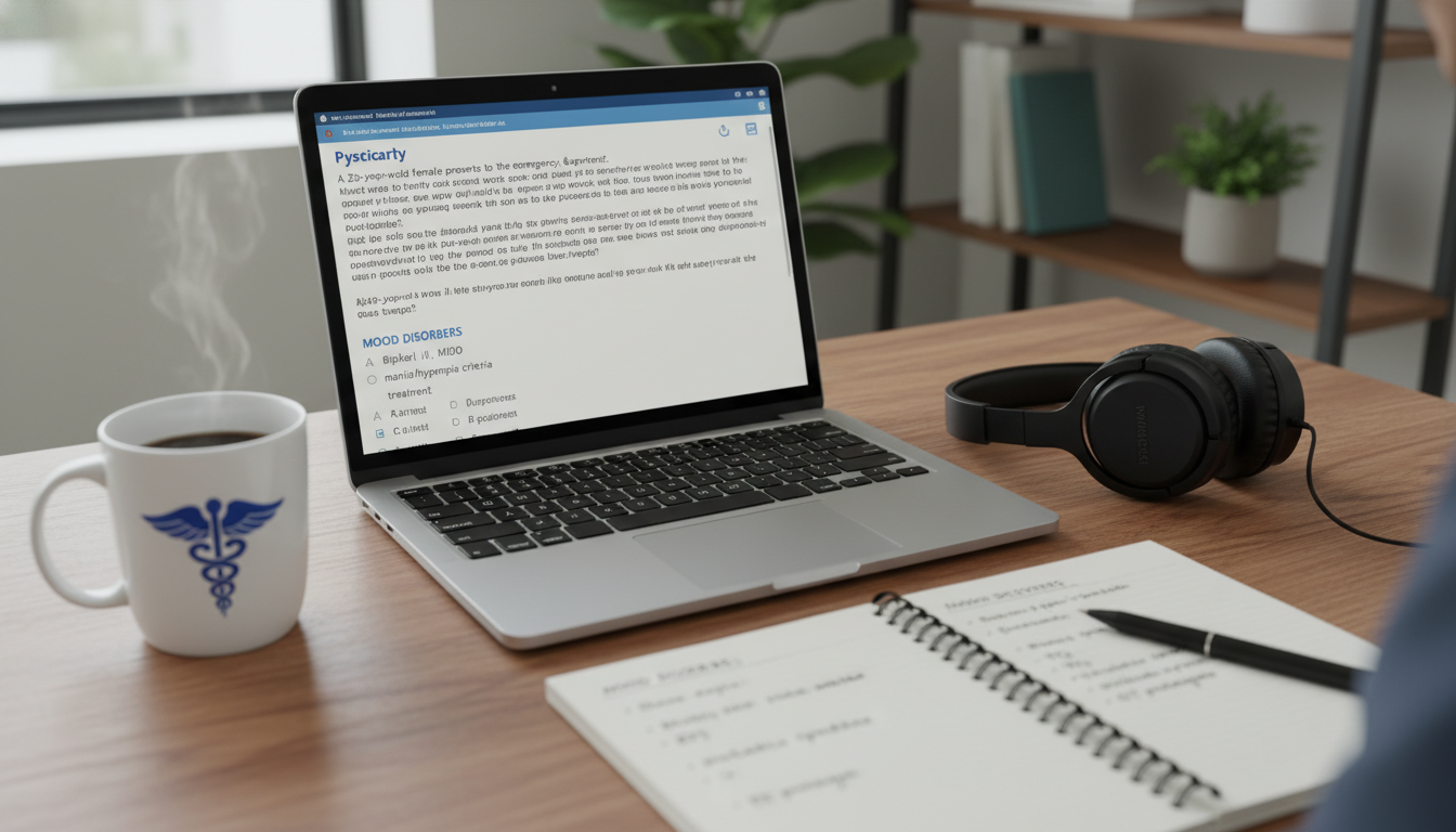 Medical student using a question bank for psychiatry Step 2 CK practice Medical student using a question bank for psychiatry Step 2 CK practice - psychiatry residency for USMLE Step 2 CK Preparatio