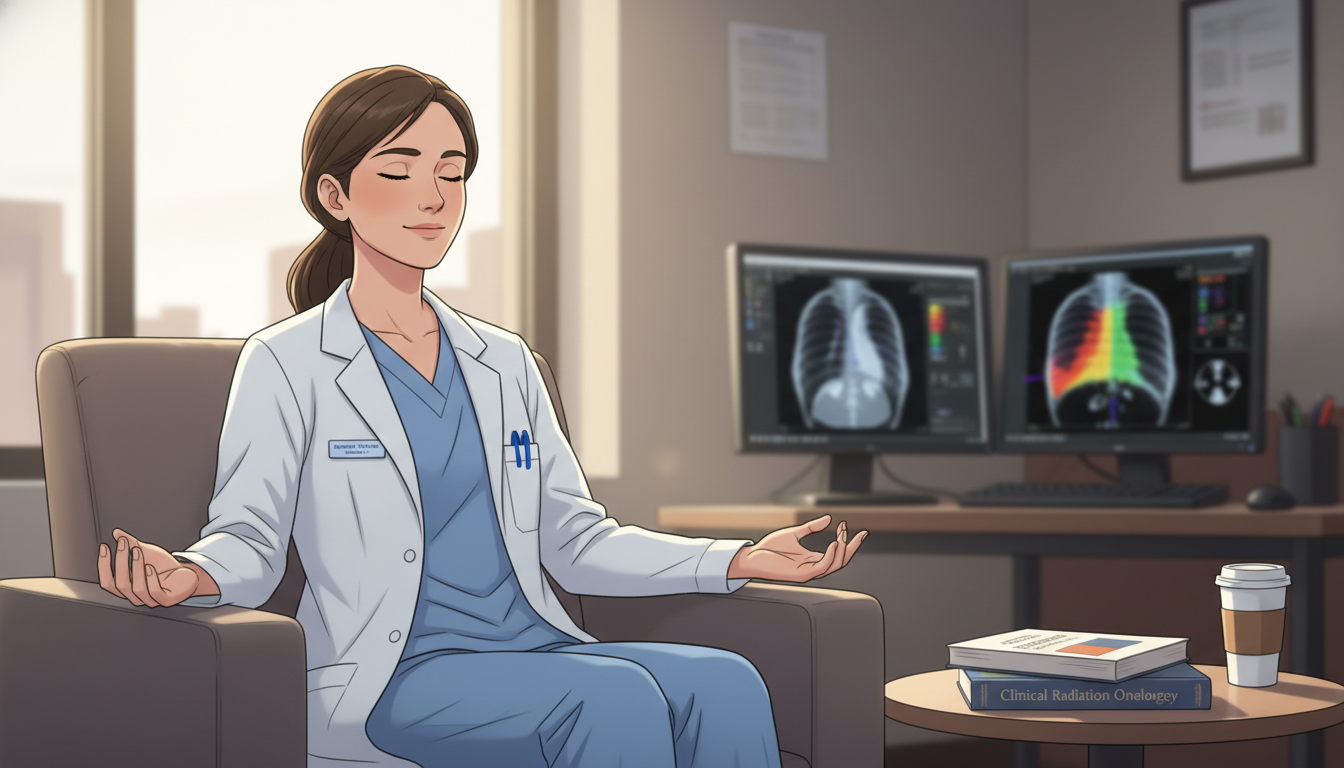 Radiation oncology resident practicing mindfulness and self-care after clinic Radiation oncology resident practicing mindfulness and self-care after clinic - radiation oncology residency for Residency Bu