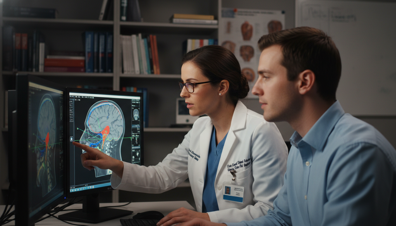 Medical student and resident reviewing head and neck radiation contours Medical student and resident reviewing head and neck radiation contours - radiation oncology residency for Excelling in Clini