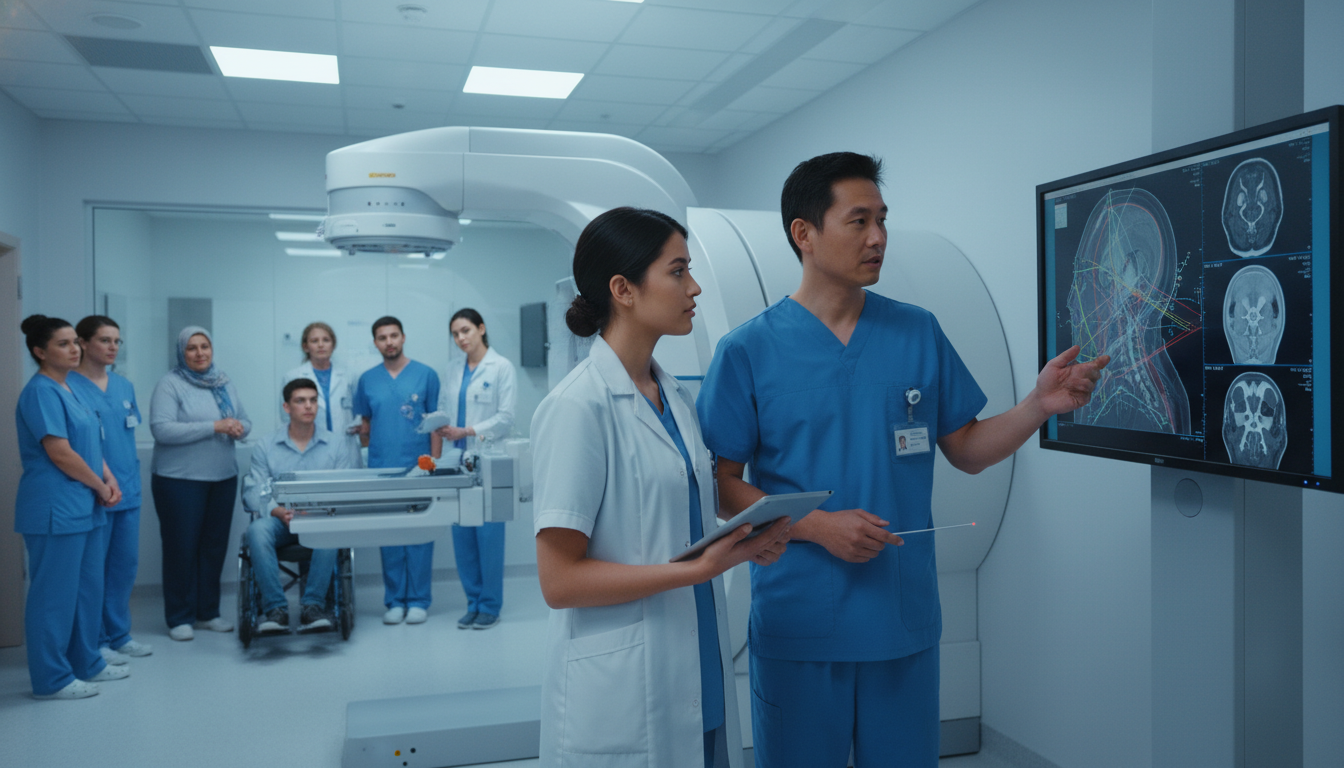 Medical student rotating in a radiation oncology clinic observing patient consultation Medical student rotating in a radiation oncology clinic observing patient consultation - radiation oncology residency for Let