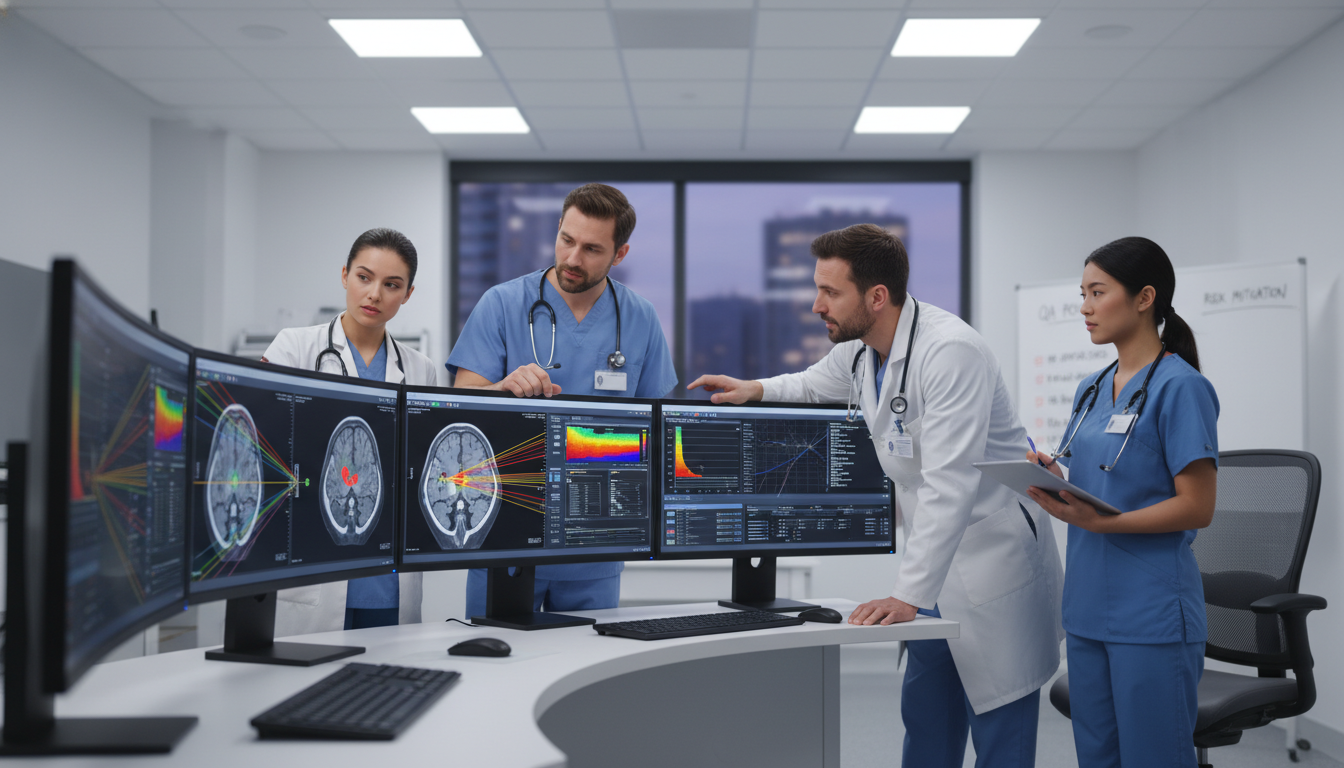 Radiation oncology team discussing treatment plan and risk management Radiation oncology team discussing treatment plan and risk management - radiation oncology residency for Malpractice Insuranc