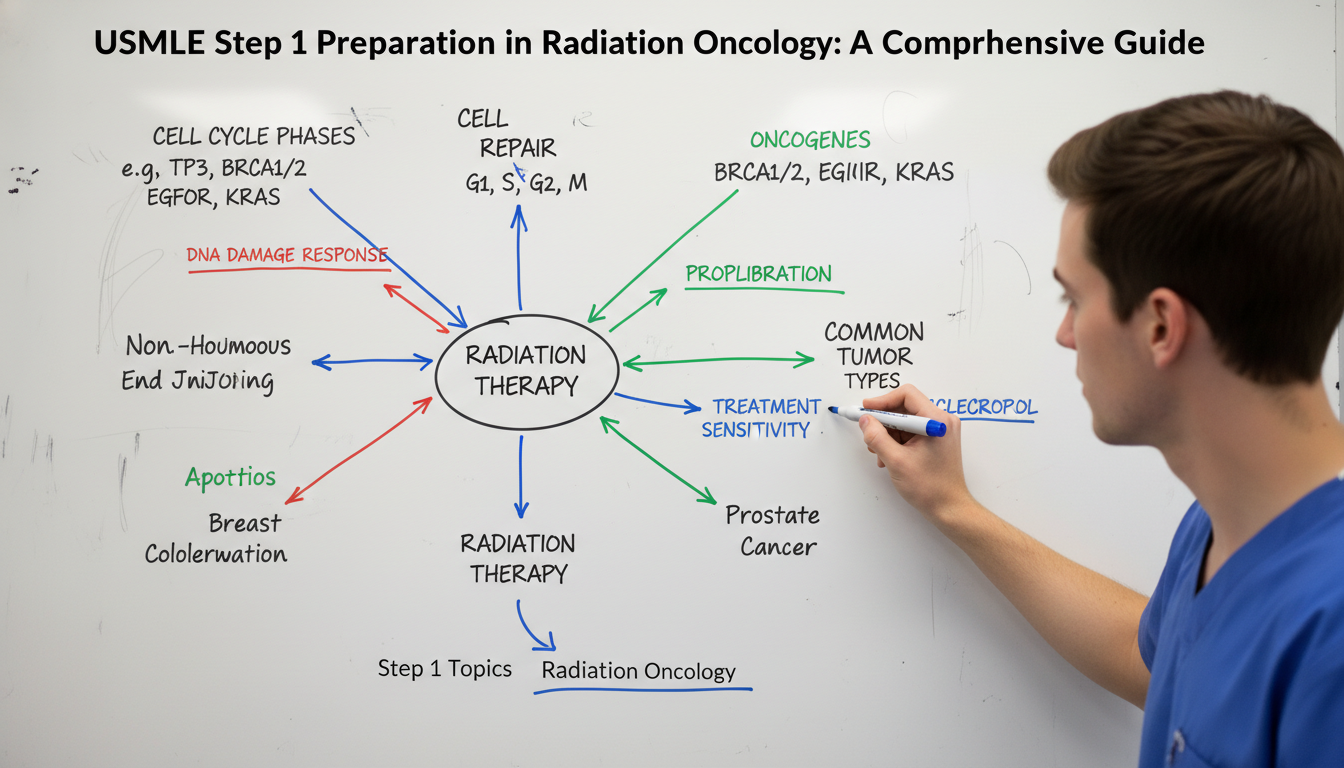 Concept map linking USMLE Step 1 topics to radiation oncology practice Concept map linking USMLE Step 1 topics to radiation oncology practice - radiation oncology residency for USMLE Step 1 Prepar