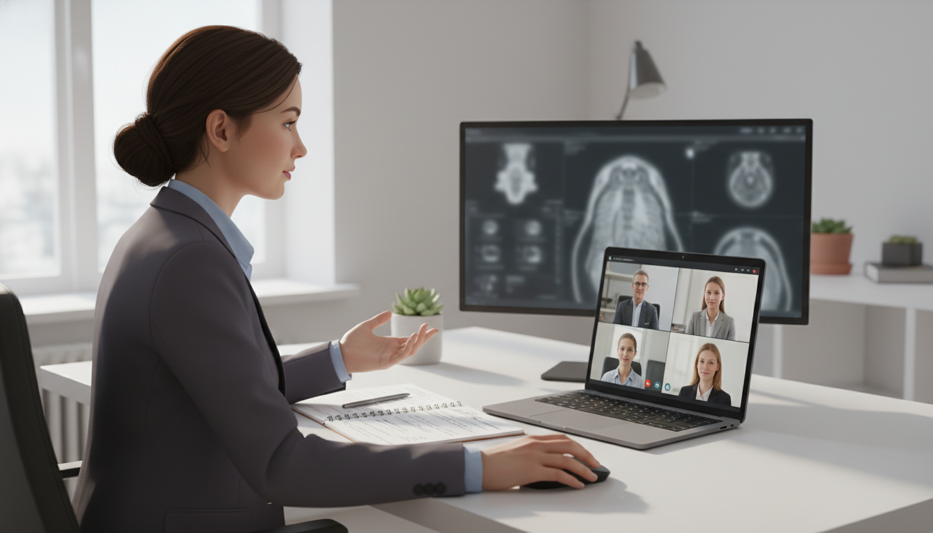 Radiology fellow candidate interviewing via video conference Radiology fellow candidate interviewing via video conference - radiology residency for Fellowship Preparation in Diagnostic R