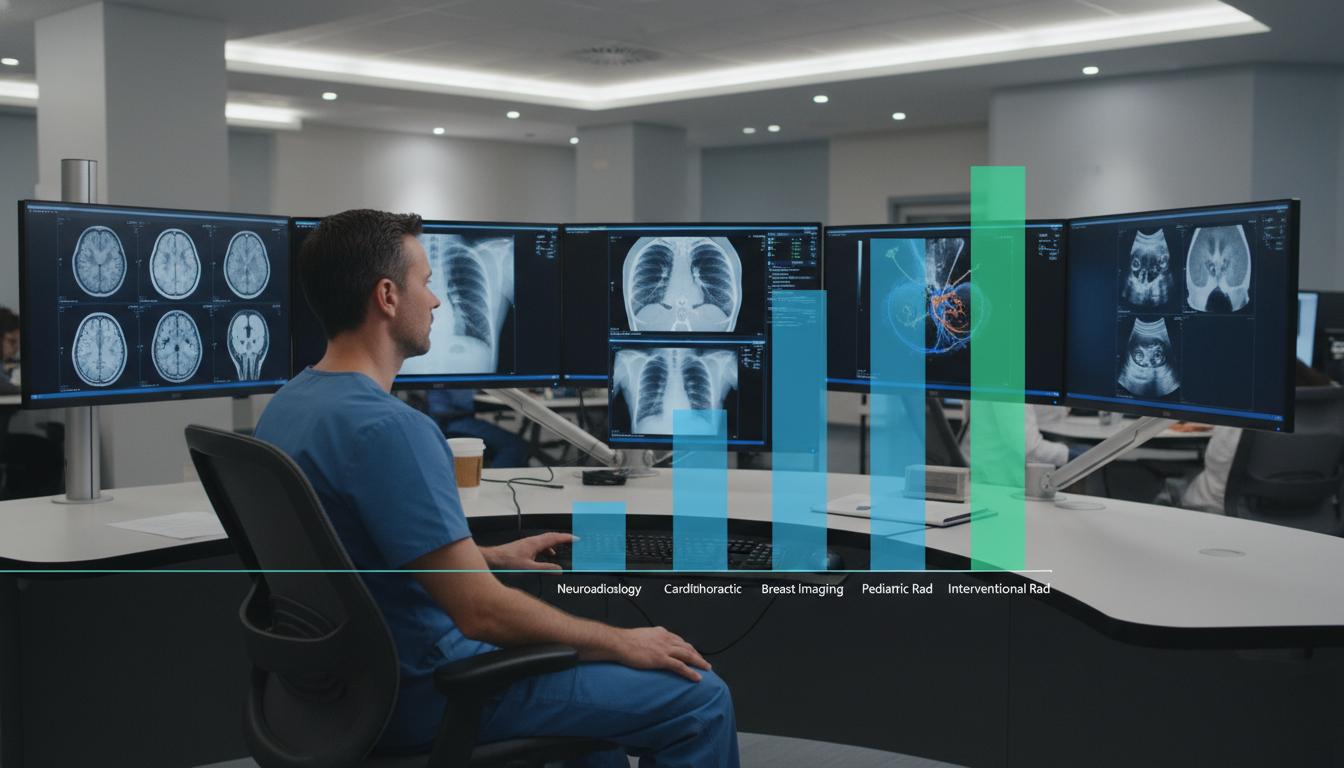 Comparison of radiology subspecialty salaries Comparison of radiology subspecialty salaries - radiology residency for Physician Salary by Specialty in Diagnostic Radiology