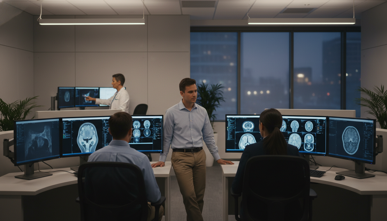 Diagnostic radiology residents working in a reading room Diagnostic radiology residents working in a reading room - radiology residency for How to Research Programs in Diagnostic Rad