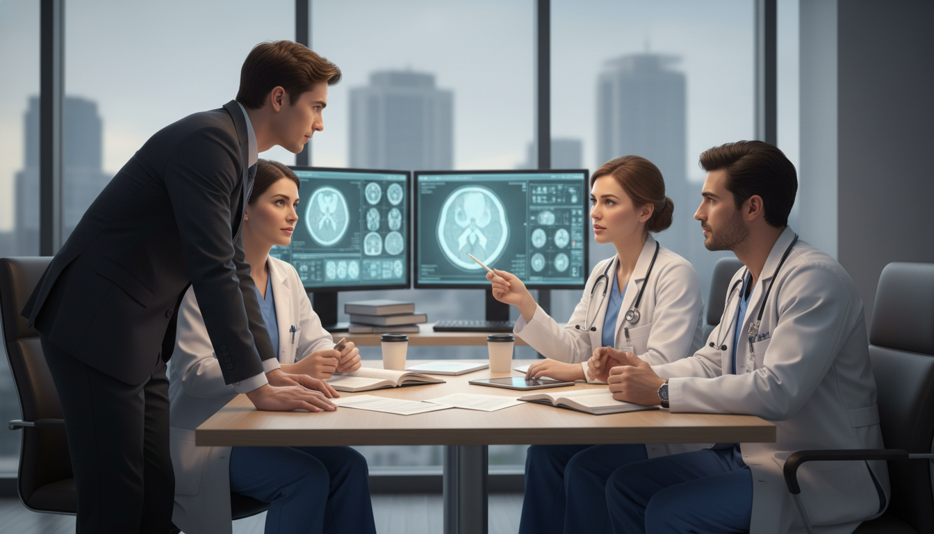 Radiology residency applicant speaking with residents during interview day Radiology residency applicant speaking with residents during interview day - radiology residency for Resident Turnover Warnin